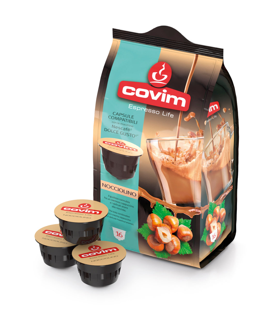 Covim 48 Pcs. GustoPiù - NOCCIOLINO - 48 capsule (3 x 16) - Dolce Gusto®