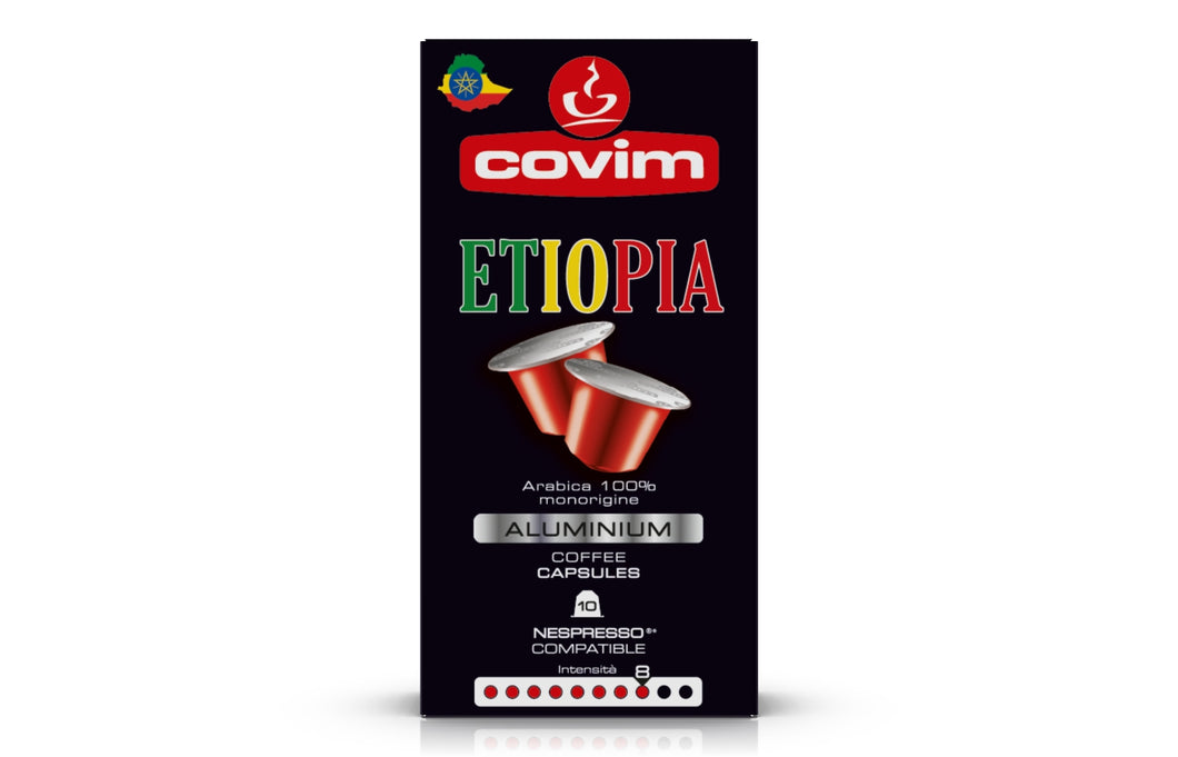 100 Stk. Covim - Mono Origin ÄTHIOPIEN - ALUMINIUM Kapseln - (0,30 CHF)