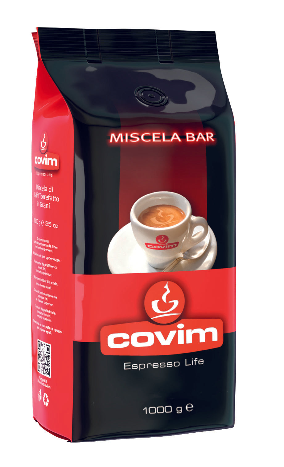 Covim - Café en grains - Mélange de barres - 1Kg